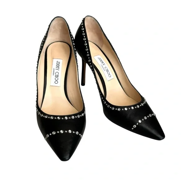 Jimmy Choo Romy 85 Pumps Black Leather